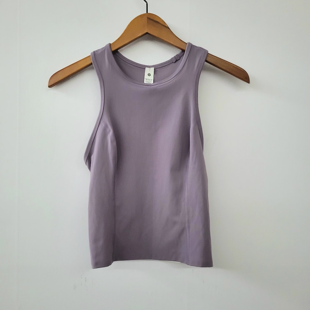 Lululemon Nulux Racerback Cropped Run Tank Purple Ash
